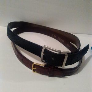 Genuine Handmade Cognac Alligator Leather Belt (Made in U.S.A)